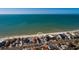 Beachfront property aerial view, showcasing ocean access at 15815 Redington Dr, Redington Beach, FL 33708