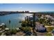 Wide aerial view of waterfront home and neighborhood at 15815 Redington Dr, Redington Beach, FL 33708