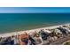 Oceanfront property aerial view, showcasing beach access at 15815 Redington Dr, Redington Beach, FL 33708