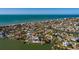 Aerial view of waterfront property with ocean access at 15815 Redington Dr, Redington Beach, FL 33708