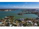 Waterfront home aerial view, showcasing its location at 15815 Redington Dr, Redington Beach, FL 33708