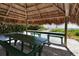 Covered picnic table on the beach at 19 Whispering Sands Dr # 301, Sarasota, FL 34242