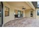 Covered patio with access to pool and interior at 20345 Reale Cir, Venice, FL 34293