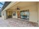 Covered patio with access to pool and interior at 20345 Reale Cir, Venice, FL 34293