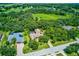 Aerial view of two homes nestled among lush greenery, one boasts a private pool at 3706 162Nd E Ave, Parrish, FL 34219