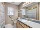 Clean bathroom with a single vanity and shower/tub combo at 4498 Diamond E Cir, Sarasota, FL 34233