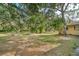 Spacious backyard with mature trees and open space at 7321 Proctor Rd, Sarasota, FL 34241