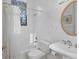 Clean bathroom with shower/tub combo and vanity at 6700 S Gator Creek Blvd, Sarasota, FL 34241