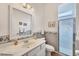 Bathroom with shower and updated vanity at 6847 Bay Hill Dr, Lakewood Ranch, FL 34202