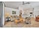 Open living room with views into the kitchen at 6847 Bay Hill Dr, Lakewood Ranch, FL 34202
