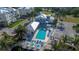 Aerial view of community pool and surrounding buildings at 7840 34Th W Ave # 203, Bradenton, FL 34209