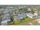Aerial view of a house with a backyard, showcasing the property and neighborhood at 1521 Graber Ave, Sarasota, FL 34239