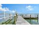 Functional boat dock with lift and platform at 178 N Washington Dr, Sarasota, FL 34236