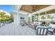 Covered patio with seating area and water views at 178 N Washington Dr, Sarasota, FL 34236