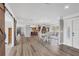Open dining room and kitchen with hardwood floors at 2005 21St W St, Palmetto, FL 34221