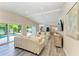 Open living room with comfortable seating and views of the pool and kitchen at 312 Hardin Ave, Anna Maria, FL 34216