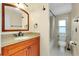 Bathroom with granite vanity and shower/tub combo at 3215 Lake View Blvd, Port Charlotte, FL 33948