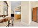 Inviting entryway with a wooden console table and mirror at 3215 Lake View Blvd, Port Charlotte, FL 33948