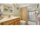 Clean bathroom with a shower/tub combo and updated vanity at 4800 Gulf Of Mexico Dr # Ph 3, Longboat Key, FL 34228