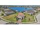 Aerial view of a waterfront property with boat access at 5060 Lake Overlook Ave, Bradenton, FL 34208