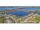 Wide aerial showcasing the community and waterfront views at 5060 Lake Overlook Ave, Bradenton, FL 34208