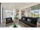 Relaxing screened porch furnished with comfortable seating at 5060 Lake Overlook Ave, Bradenton, FL 34208
