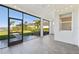 Spacious screened porch overlooking backyard and water at 5060 Lake Overlook Ave, Bradenton, FL 34208