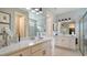 Elegant bathroom with double vanity and large shower at 5433 Hope Sound Cir, Sarasota, FL 34238