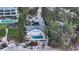 Aerial shot displaying home with pool in backyard near beach at 6061 Gulf Of Mexico Dr, Longboat Key, FL 34228