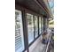 View of windows with white plantation shutters at 6504 Lincoln Rd, Bradenton, FL 34203