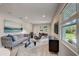 Spacious living room featuring a comfortable sofa, modern decor, and lots of natural light at 730 40Th St, Sarasota, FL 34234