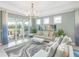 Living room with sliding glass doors leading to backyard patio at 10732 Klee Ave, Bradenton, FL 34212