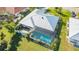 Aerial view showing home's pool and location at 1226 Lucaya Ave, Venice, FL 34285