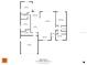 3 bed, 2 bath home floorplan with dimensions and total square footage at 4877 Post Pointe Dr, Sarasota, FL 34233