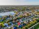 Wide aerial view of neighborhood at 4877 Post Pointe Dr, Sarasota, FL 34233