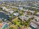 Aerial view showing home's location and canal access at 510 69Th St, Holmes Beach, FL 34217