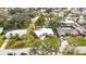 Aerial view of the house and surrounding homes at 530 Saint Andrews Dr, Sarasota, FL 34243