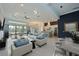 Open-concept living area with contemporary furniture and large windows at 963 River Wind Cir, Bradenton, FL 34212