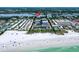 Aerial view showing the building's location near the beach at 1200 E Peppertree Ln # 307, Sarasota, FL 34242