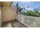 Enjoyable balcony with white lattice railing and scenic views at 6101 34Th W St # 19H, Bradenton, FL 34210