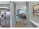 Hallway view into living room and kitchen at 6101 34Th W St # 19H, Bradenton, FL 34210
