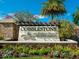 Cobblestone on Palmer Ranch Esplanade community entrance sign at 8752 Bellussi Dr, Sarasota, FL 34238