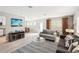 Open concept living room with a neutral color scheme and comfortable seating at 1125 N Moonmist Ct # L5, Sarasota, FL 34242