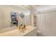 Clean bathroom with white vanity, large mirror, and shower/tub combo at 1860 Summer Walk Cir, Sarasota, FL 34232