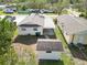 Aerial view of house, detached shed, and backyard at 2410 13Th W St, Palmetto, FL 34221