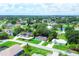 Wide aerial view showing the neighborhood and surrounding area at 300 Coral Rd, Venice, FL 34293
