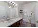 Clean bathroom featuring a large vanity and shower at 3618 Summerwind Cir, Bradenton, FL 34209