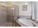 Spa-like bathroom with soaking tub and walk-in shower at 3618 Summerwind Cir, Bradenton, FL 34209