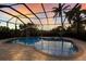 Screened pool and spa with sunset views at 3618 Summerwind Cir, Bradenton, FL 34209