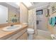 Clean bathroom with shower/tub combo and vanity at 4423 Meadow Creek Cir, Sarasota, FL 34233